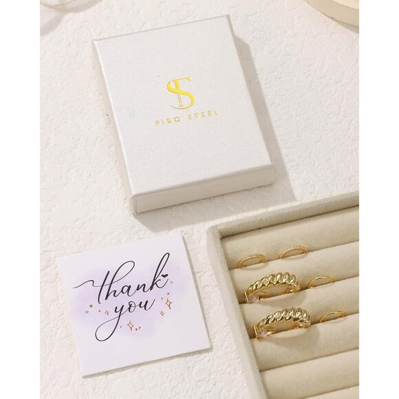 Croissant Gold Plated Non Pierced Adjustable Fake Ear Cuff Earrings for Women - Picture 6 of 7